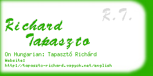 richard tapaszto business card
