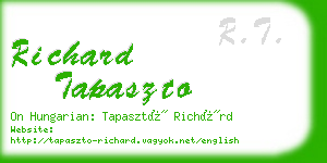 richard tapaszto business card